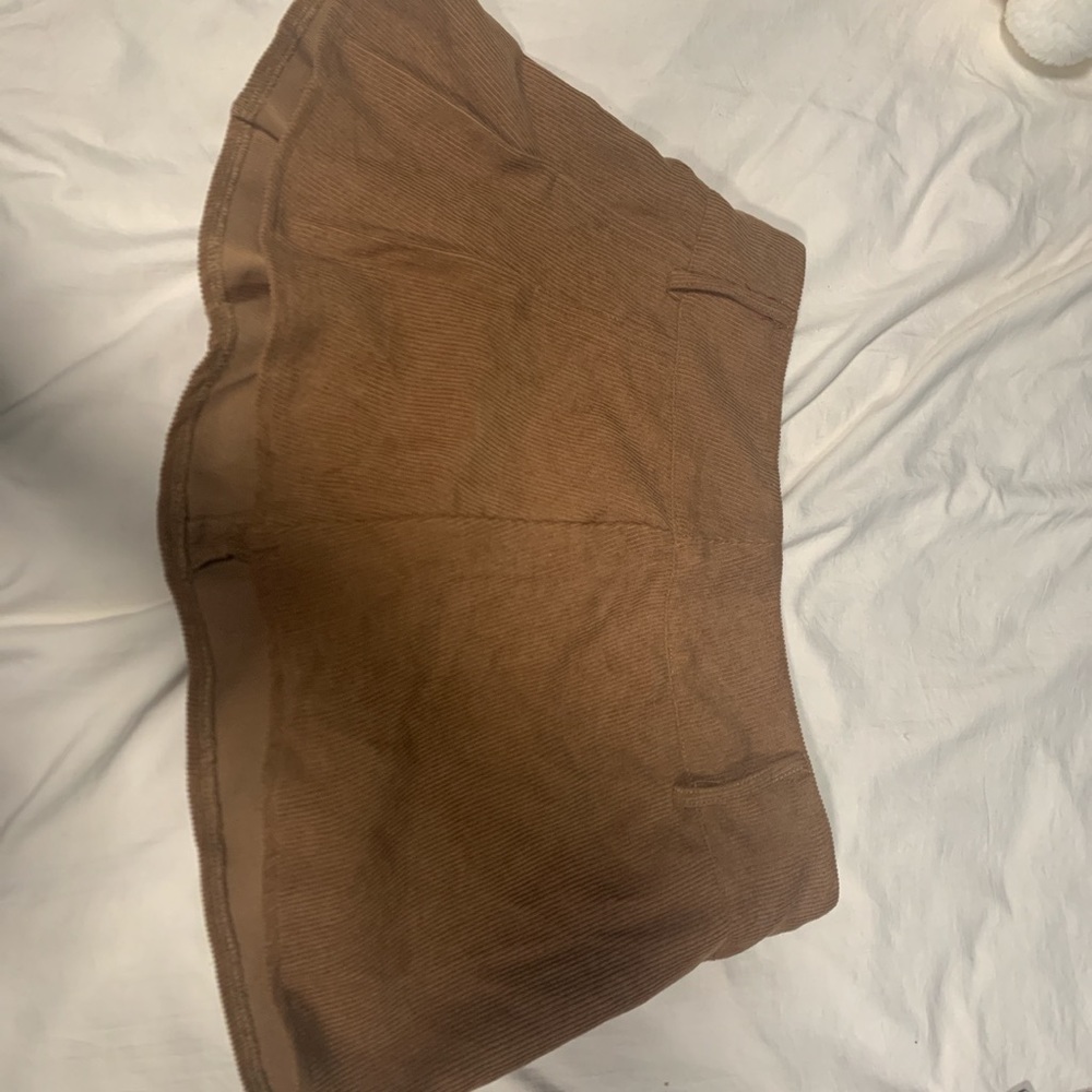Brown mini skirt and belt